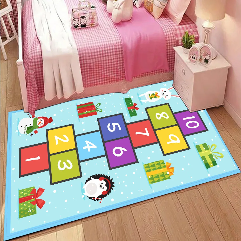 Children\'s Educational Game Carpet Home Crawling Non-slip Play Mat Machine Washable Living Room Bedroom Decoration ковер Tapis