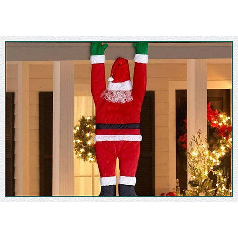 

Santa Suit Christmas Decor Hanging Outdoor Indoor Gutter Wall Car Party Decoration Creative Festive Holiday Theme Design