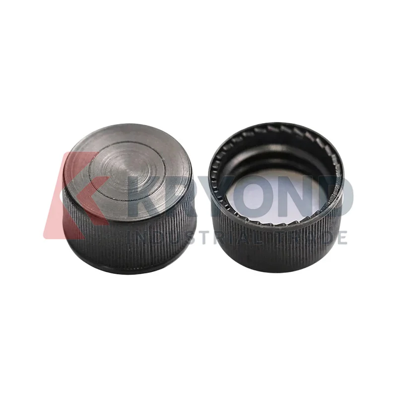 Generic 13mm Black Open Top Chromatography Bottle Caps with Septa for 4mL HPLC GC Autosampler Vials 13 425 Thread Lab Use 100PCS