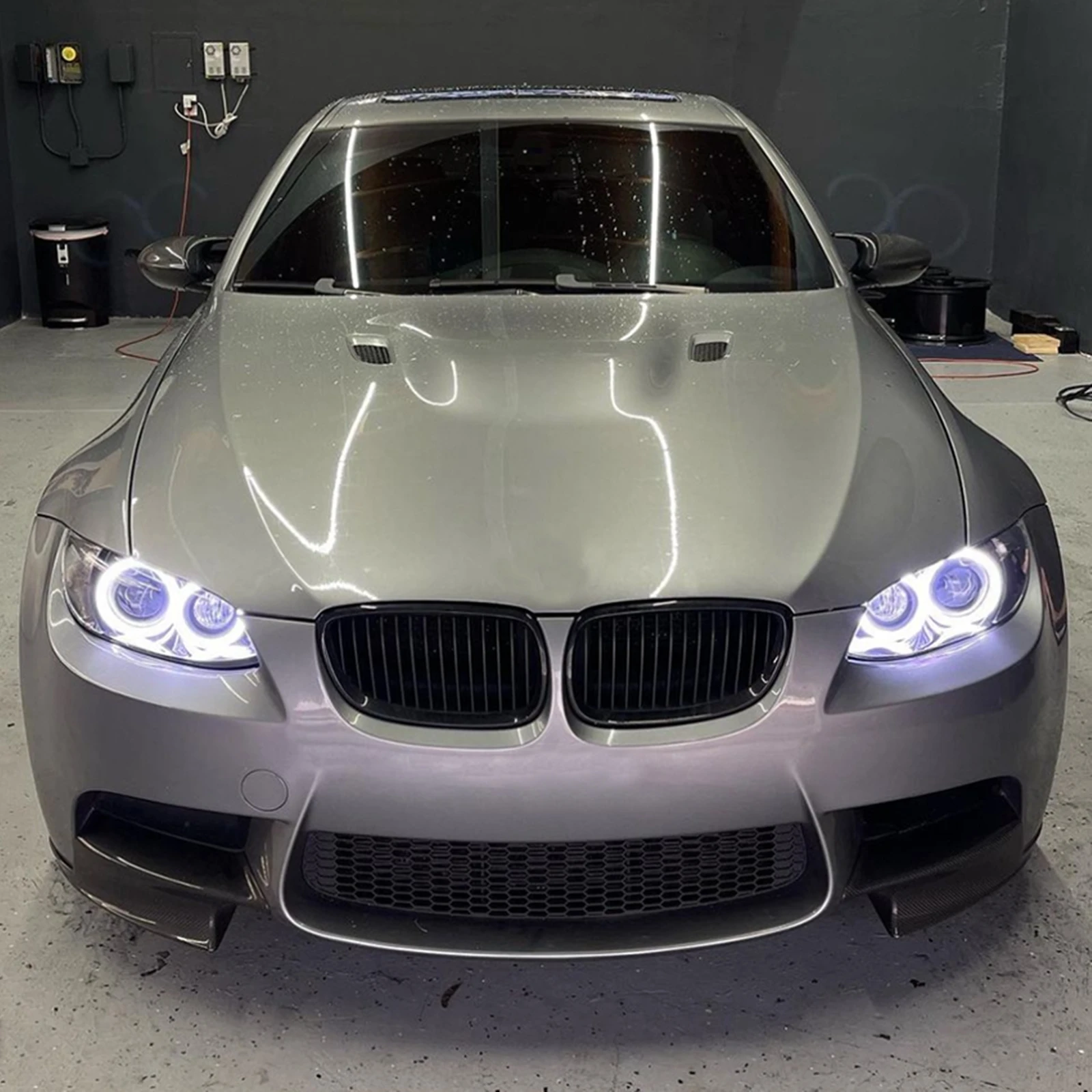 For BMW E90 E91 E92 E93 M3 2007-2013 Front Bumper Side Spoiler Corner Cover Fog Light Air Vent Intake Lower Splitter Plate Lip