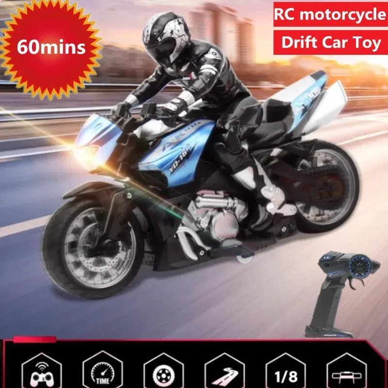 2.4Ghz RC Stunt Motorbike 360° Rotation Drift High Speed 60 Mins Runtime Anti-Collision Racing Toy for Kids Adults