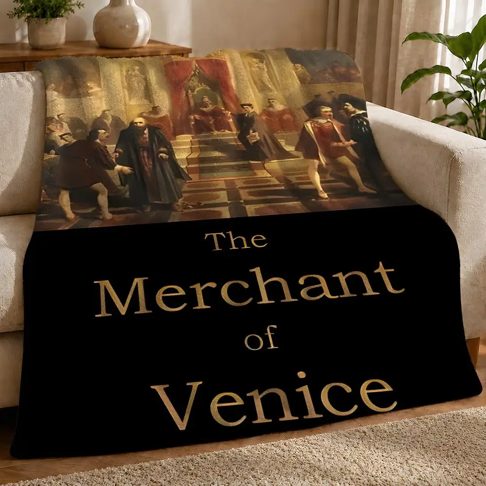 The Merchant Of Venice Throw 1pc Flannel Blanket Soft Lightweight Warm Cozy For Bedroom Sofa Bed