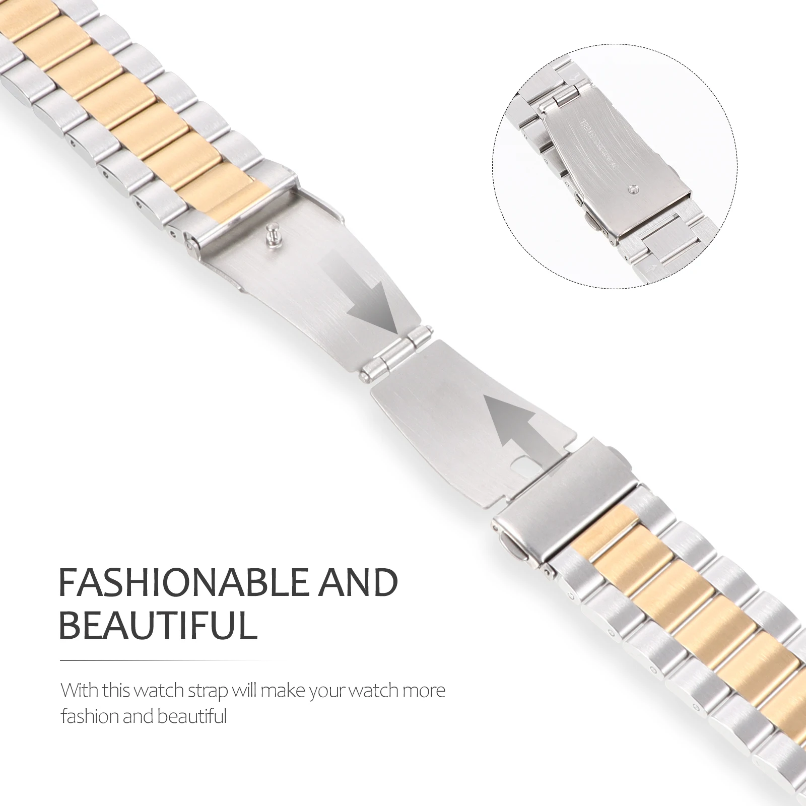 

S3 Three Bead Strap Fashionable Watch Band Replacement Parts Stainless Steel Cell Phone Luxury Bands Watchband Durable