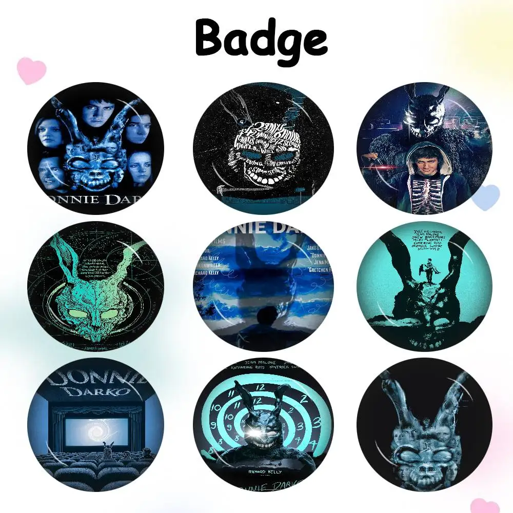 Classic Horror Film Donnie Darko Anime Brooches Cute Cartoon Badge Jacket Jeans Lapel Pin Gift Accessorie