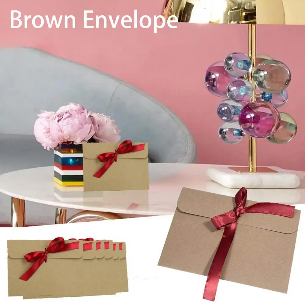 Portable 10Pcs/Set Useful Exquisite Invitation Envelope Bags Handmade Red Envelope Bags Eco-friendly   for Wedding