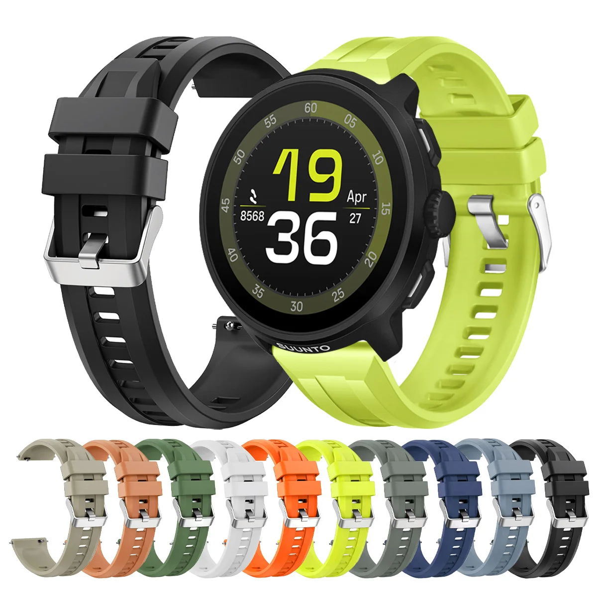 Silicone Strap 22mm For SUUNTO Run/VERTICAL/OCEAN/9 5 PEAK Pro Watch Band For HUAWEI GT 6 5 pro Bracelet Correa Sports Wristband