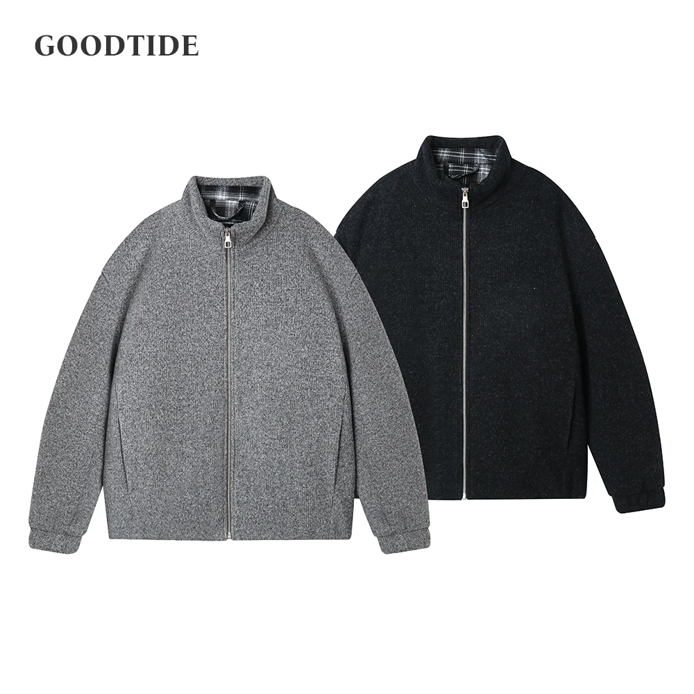 

Fashion Men's 90 White Duck Down Jacket Sports Jacket 2025 Winter New Stand Collar Loose Solid Color Casual Top Jacket