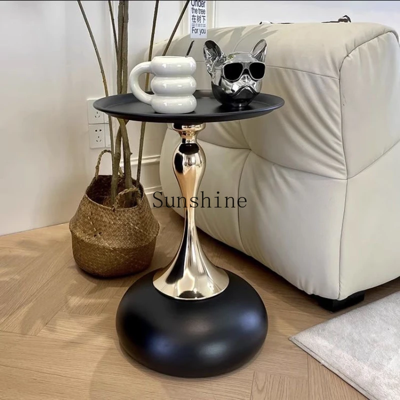 

Italian light luxury small waist sofa side living room home creative modern simple round small apartment