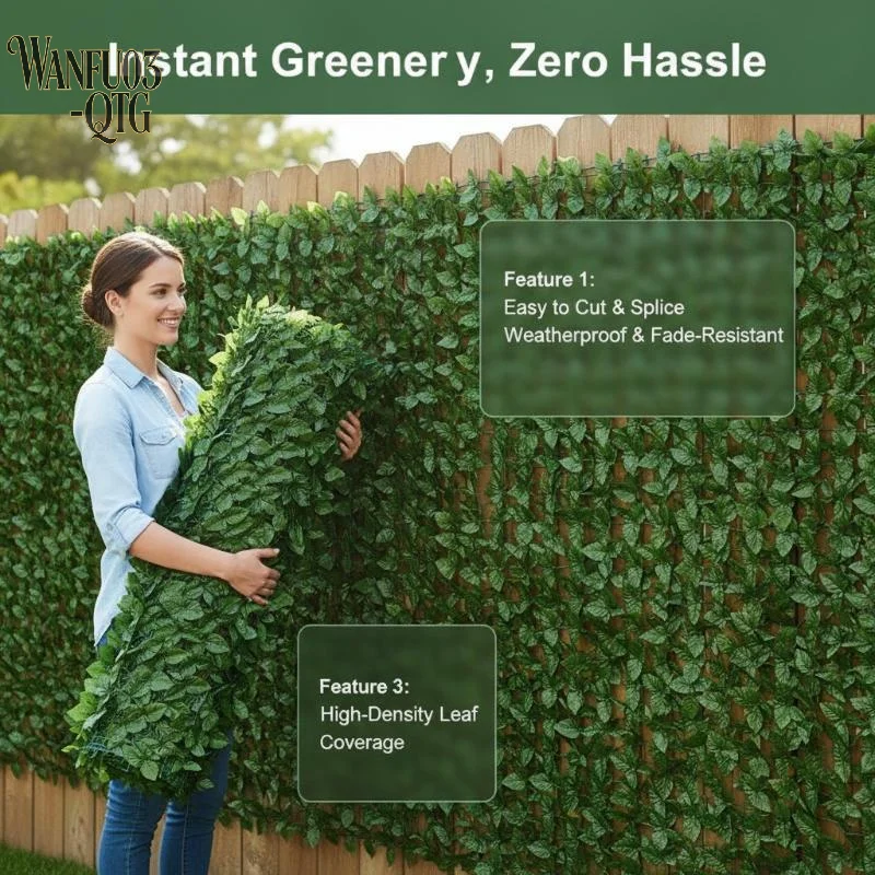 Flower Wall Panel - Panneaux de clôture en plantes artificielles