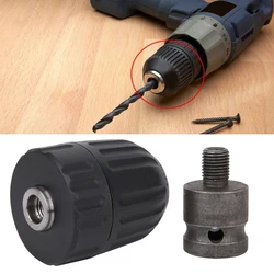 Electric Drill Chuck Hand Tight Clamp Thread Adapter Wrench Conversion Thread Head 0.8-10mm 3/8in-24UNF for SDS