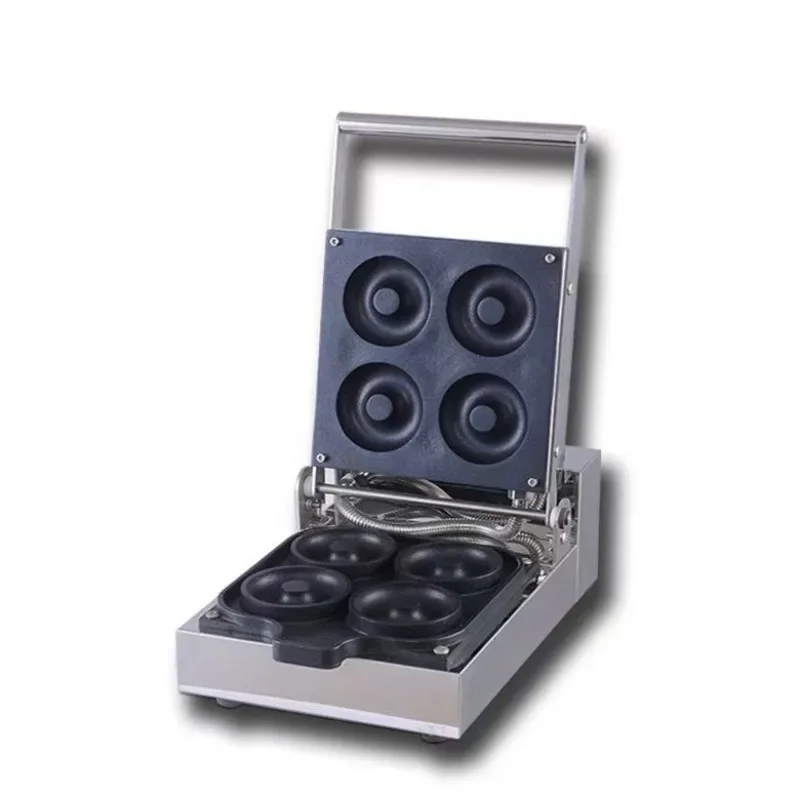 Electric heating four-grid 8.5cm large donut machine 4-hole round crisp machine, snack  equipment