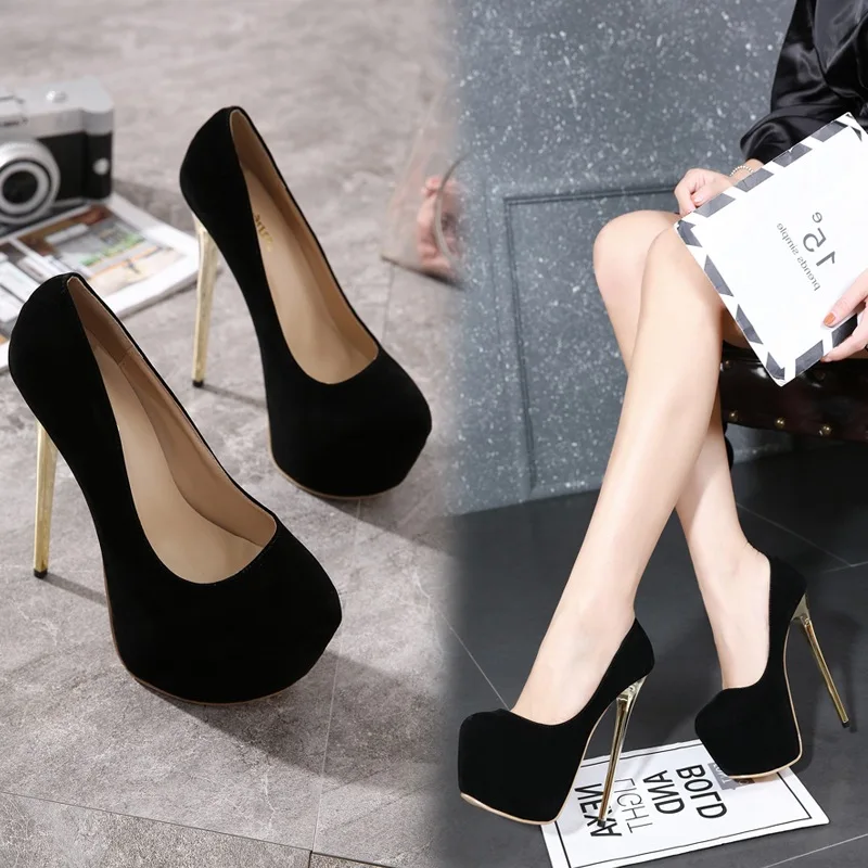 2021Fetish high heels shoes platform stiletto heels 16cm  women\'s shoes female elegant pumps shoes patent leather nightclub er54