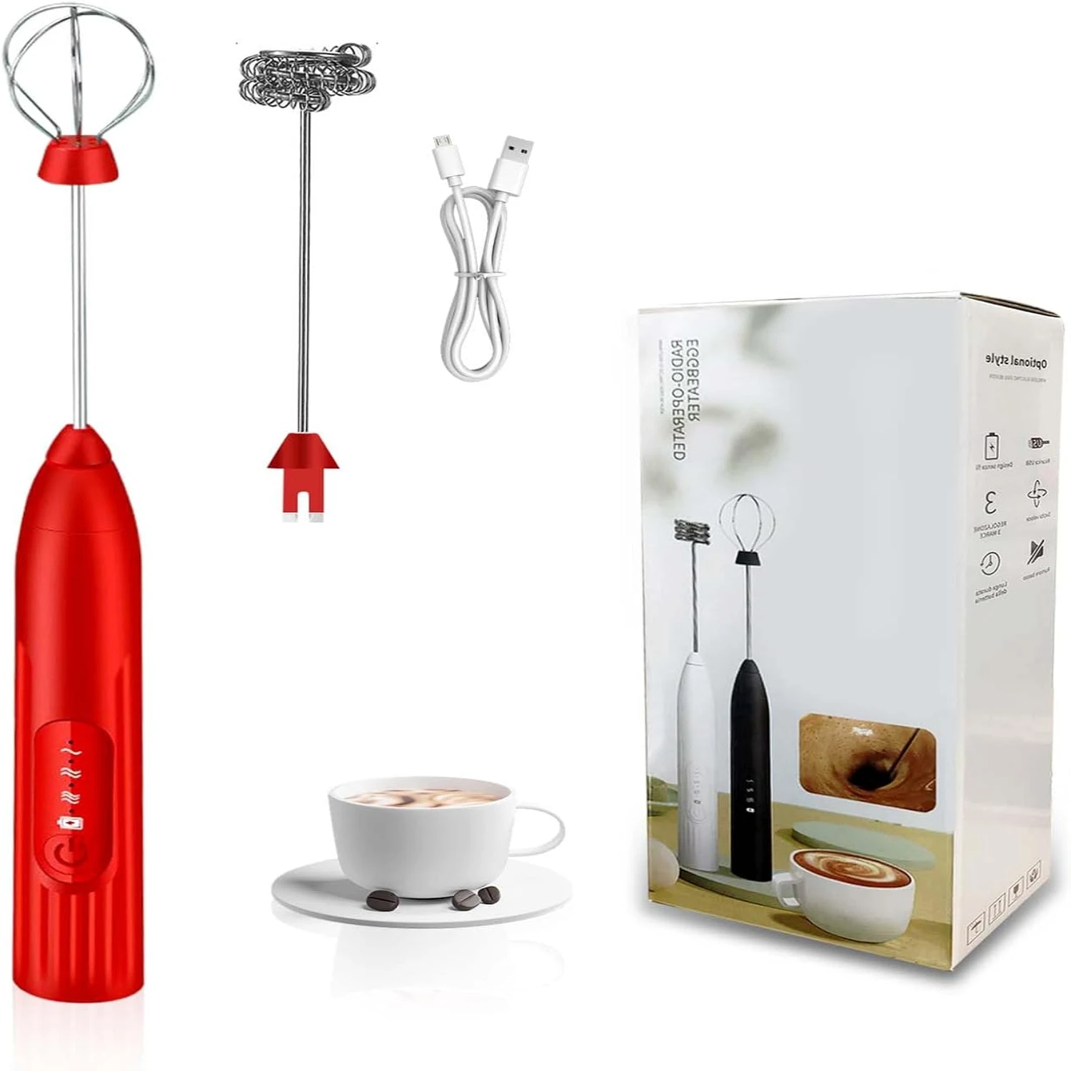 

Milk Frother Rechargeable, Frother For Coffee & Milk Frother Rechargeable - Silent Operation, Milk Frother, Called Coffee Frothe
