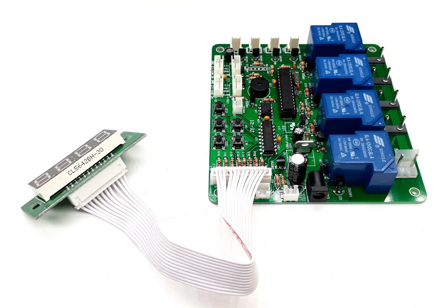 4-Position coin-operated multi-channel timer board with buttons