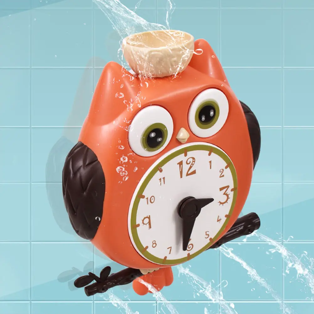 kids-owl-bath-clock-water-plaything-durable-abs-baby-shower-fun-with-suction-lightweight-bath-game-funny-bathtub-toys