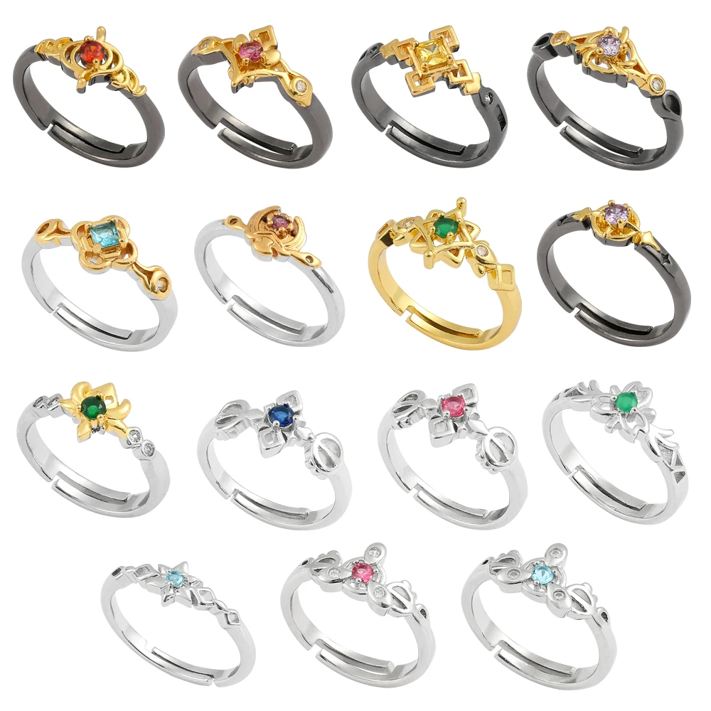 Genshin Impact Rings for Women, Anime Cosplay, Open, Jewelry Gift, Girl, Xiao Tartaglia, Zhongli, Albedo, Kaedehara, Kazuha