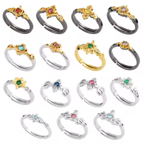 Genshin Impact Rings for Women, Anime Cosplay, Open, Jewelry Gift, Girl, Xiao Tartaglia, Zhongli, Albedo, Kaedehara, Kazuha