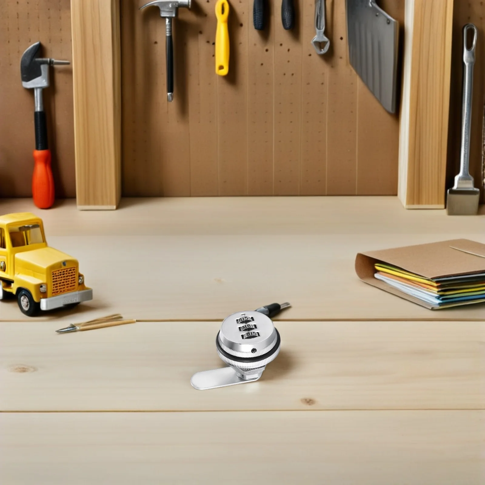 

Security Cylinder Combination Cam Lock 3-Dial Code Keyless Lock for Cabinet Mailbox Drawer Door Silver Cam Digital Code Locks