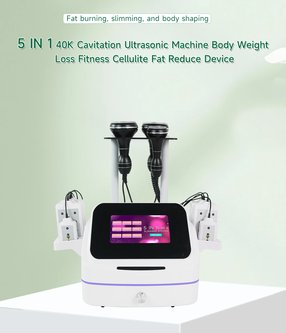 5 في 1 التجويف فراغ 40K آلة تشكيل الجسم 40K فقدان الوزن جهاز التخسيس بالموجات فوق الصوتية تدليك الجسم آلة التجويف #4