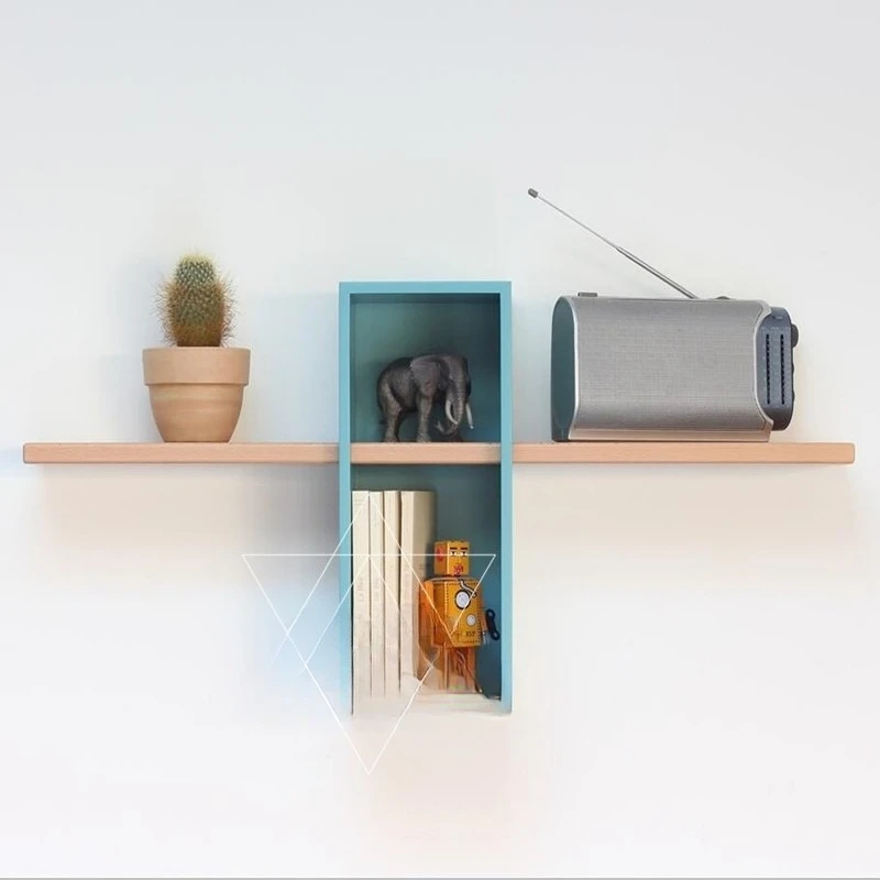 New wall-mounted bookshelf bookcase piano paint shelf personalized study decorative cabinet