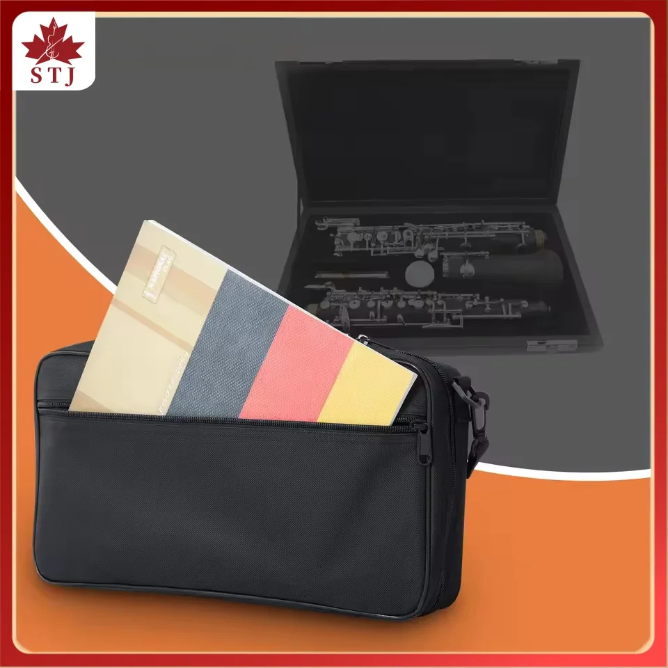 Portable Oboe Case Waterproof with Shoulder Strap Oxford Cloth Oboe Bag Oboe Thick Padded Wear-Resistant Leather Case Accessory