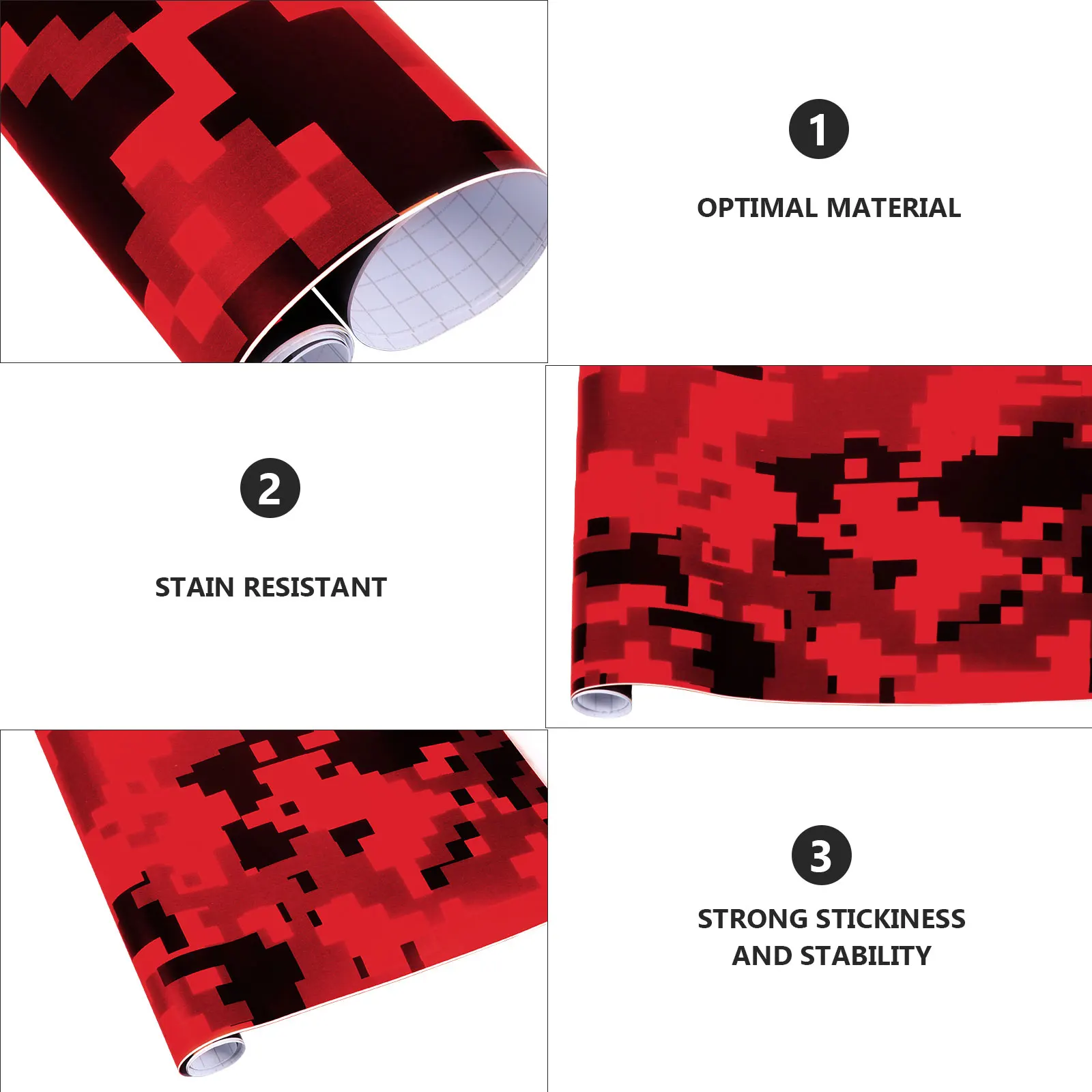 

Car Sticker Camouflage PVC 152cm Glossy Vinyl Wrap Scratch Protection for Dashboard Control Console Car Interior Decoration