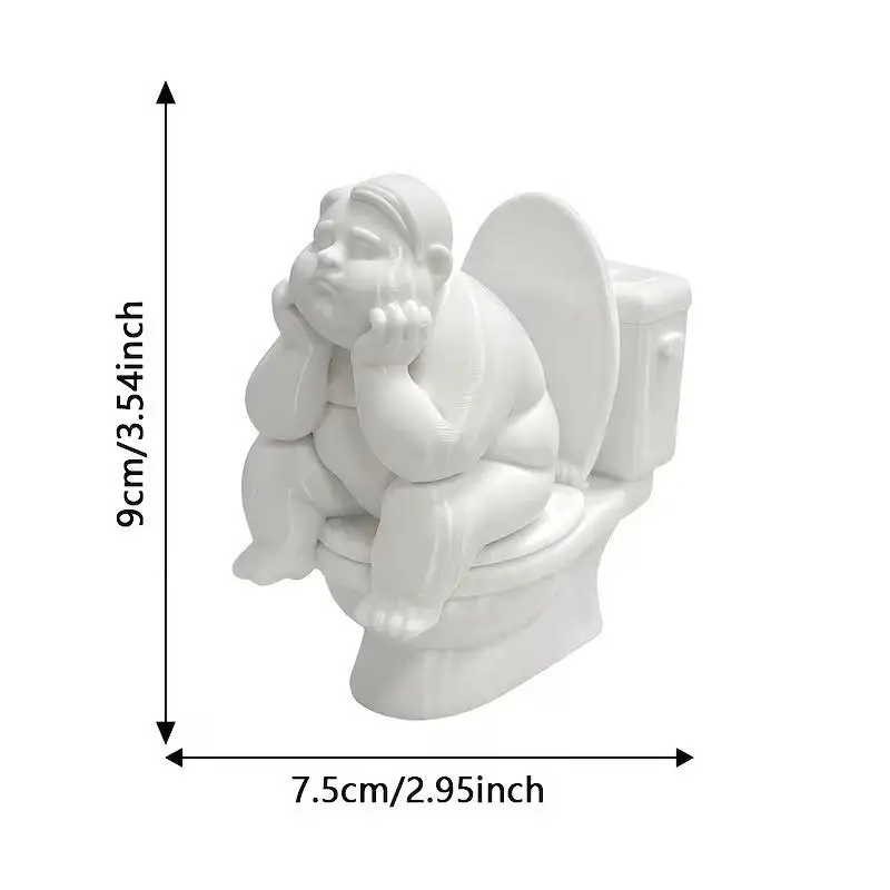 Toilet Thinker Statue Funny Resin Figurine Creative Desk Ornament Unique Art Sculpture Home Tabletop Decor For Holiday Gift
