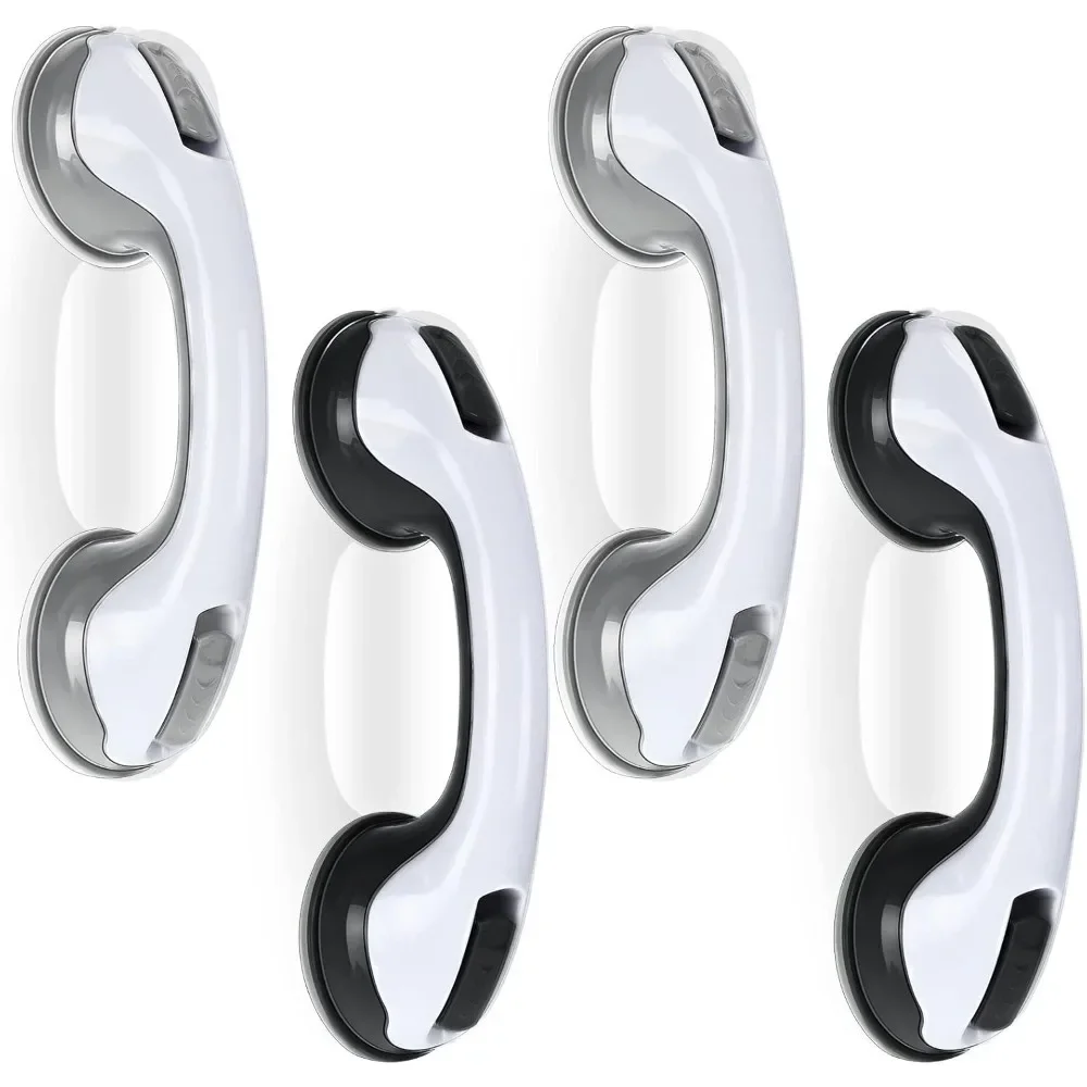 

4 упаковки 12-дюймовых поручни для ванн, ручки для душа, поручни для душа для пожилых людей с ограниченными возможностями Hyper (черный, серый)