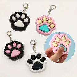Cartoon Kawaii Cat Claw Button Decompression toy Key Ring Pendant Cute Couple Car Bag Pendant Creative keychain