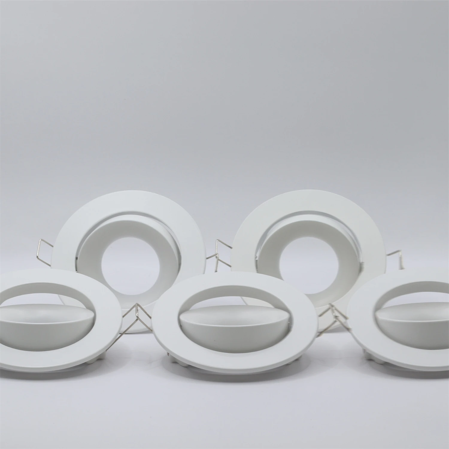 Recessed Ceiling Frames GU10 MR16 GU5,3 Embedded Spotlight Round White Glossy Fixture Frame Cut Hole 3.35-3.54 Inch