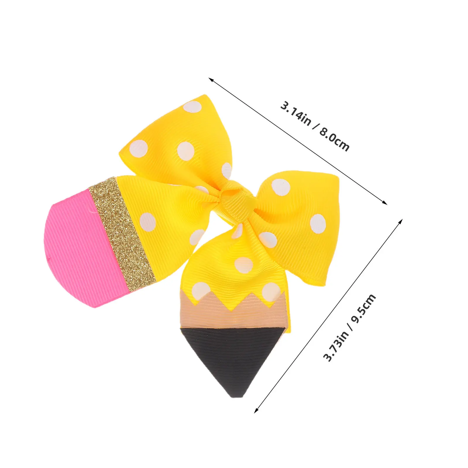 2Pairs Children Hair Accessories Large Bowknot Ribbon Barrettes Baby Hair Clips No Crease Hairpin for Girls Toddler School Daily