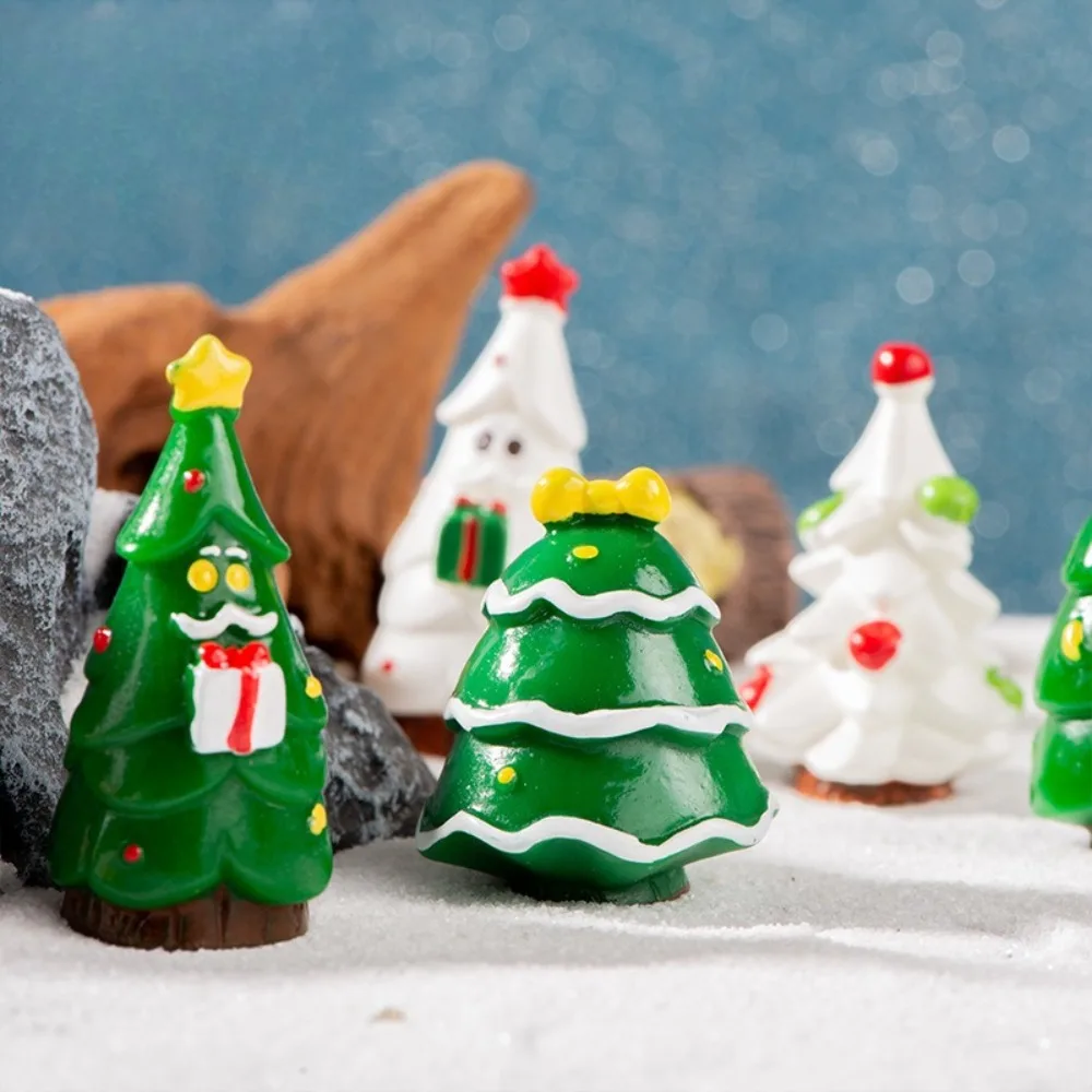 

Mini Christmas Tree Santa Claus Cake Decoration Crafts Figurines Home Decor Christmas Ornaments Fairy Garden Accessories Gift
