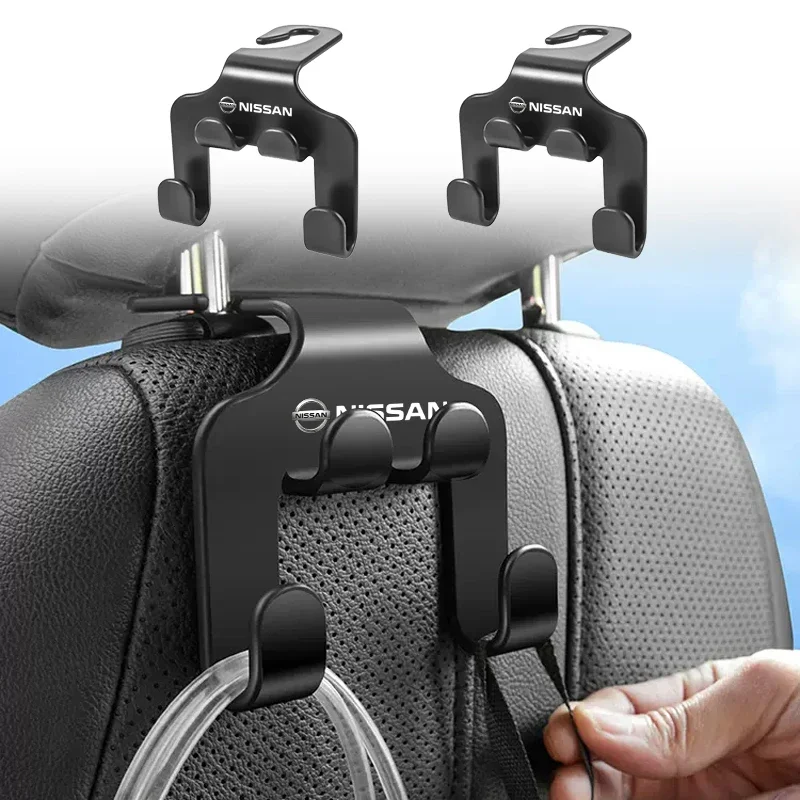 New Multifunctional Car Seat Back Hook Double Head Storage Hook For Nissan Qashqai J10 J11 Trail Tiida Juke Teana Pulsar Altima