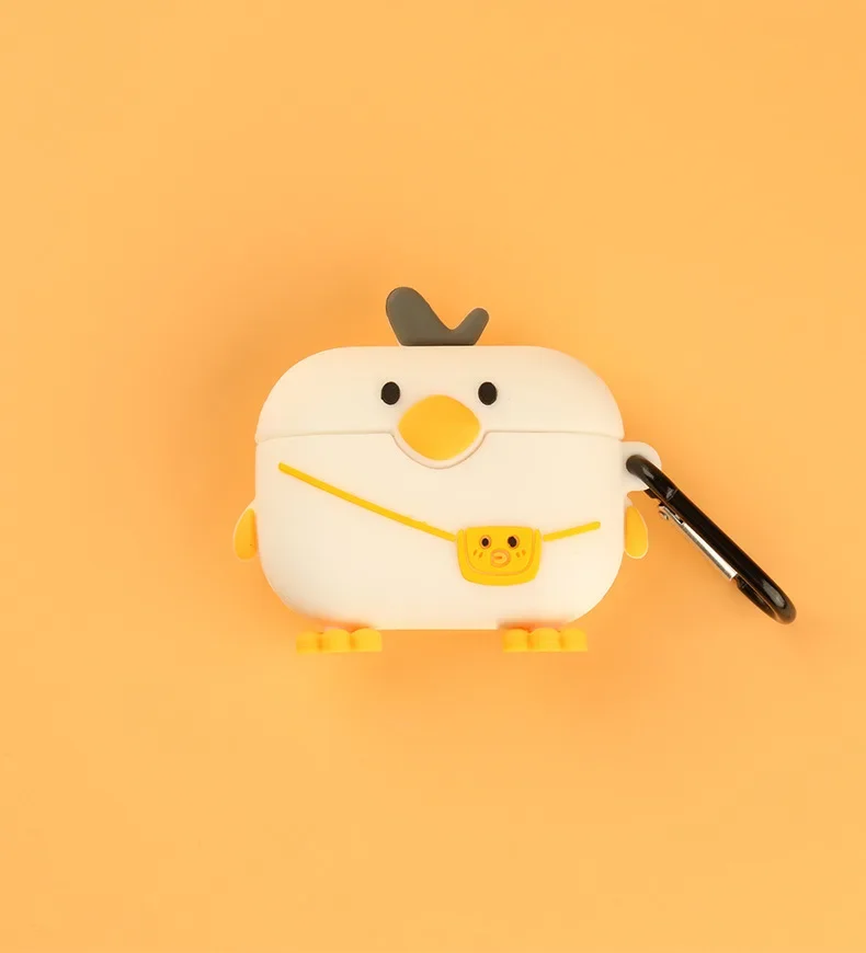 Чехол для Airpods Pro, силиконовый чехол с рисунком утки для беспроводных Airpods, милый чехол для наушников, чехол для Apple Airpods Pro