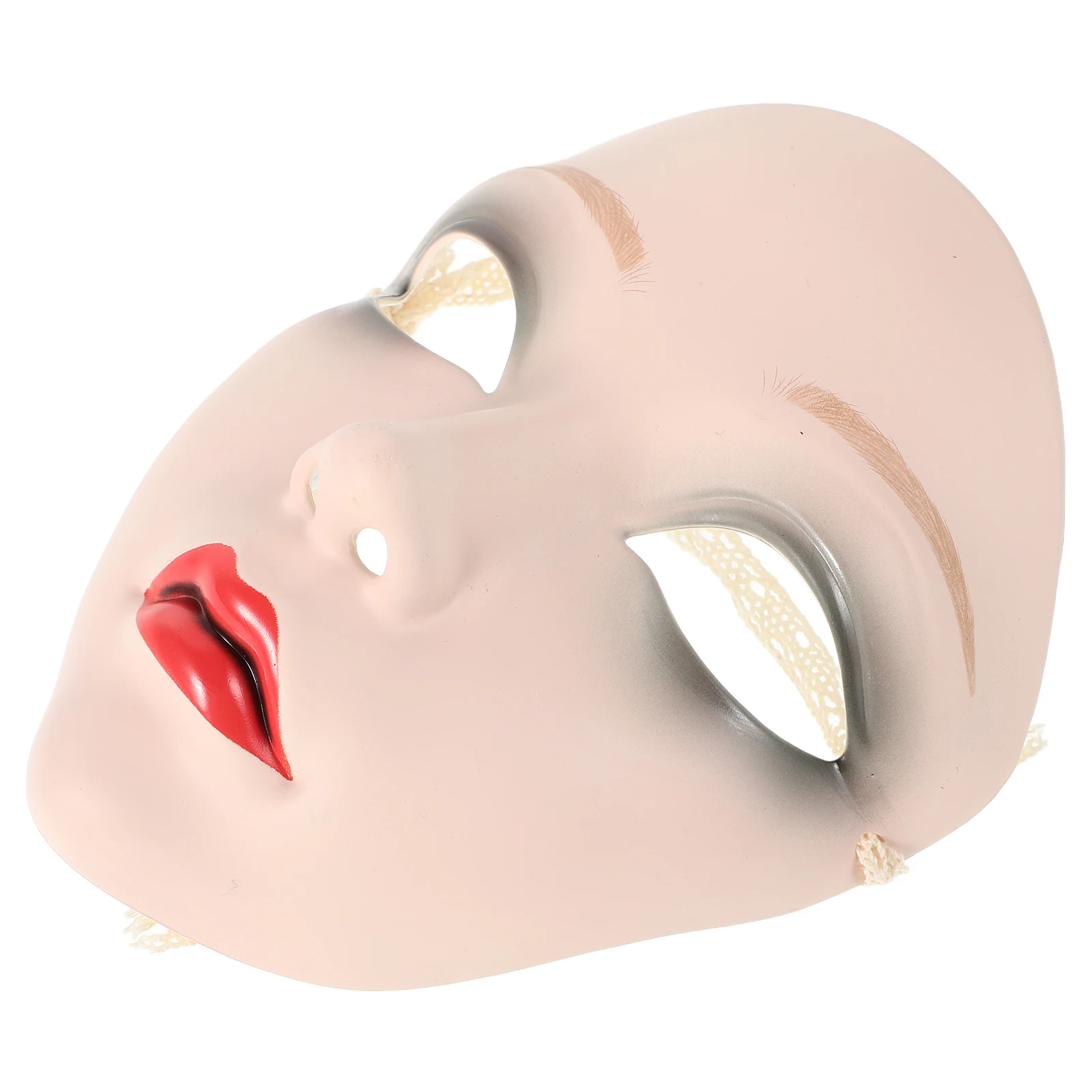 

Ancient Chinese Full Face Mask Plastic Prop Masquerade Ball Costume Accessories Handmade Hanfu Japanese Cosplay Masks Vintage