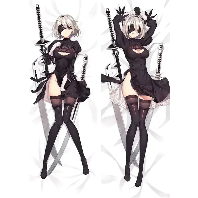 

Наволочки для подушек YoRHa 2B 9S с рисунком из аниме ниус: Automata, сексуальные 3D двухсторонние постельные принадлежности, обнимающие тело, наволочка, подарки на заказ