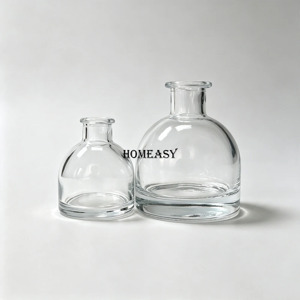 50ml 100ml Half Round Empty Reed Diffuser Glass Bottle Refill Fragrance Oil Vase Home Hotel Spa Aroma Decor