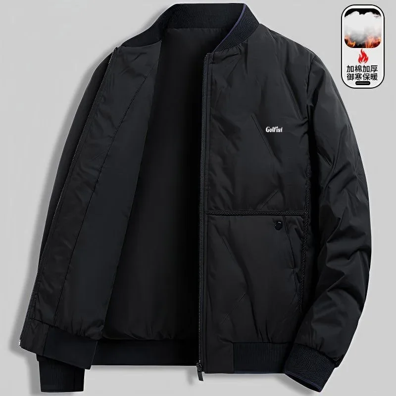 Winter men's golf clothing, men's parka, authentic Korean golf jacket, fashionable short cotton-padded jacket, golf clothing