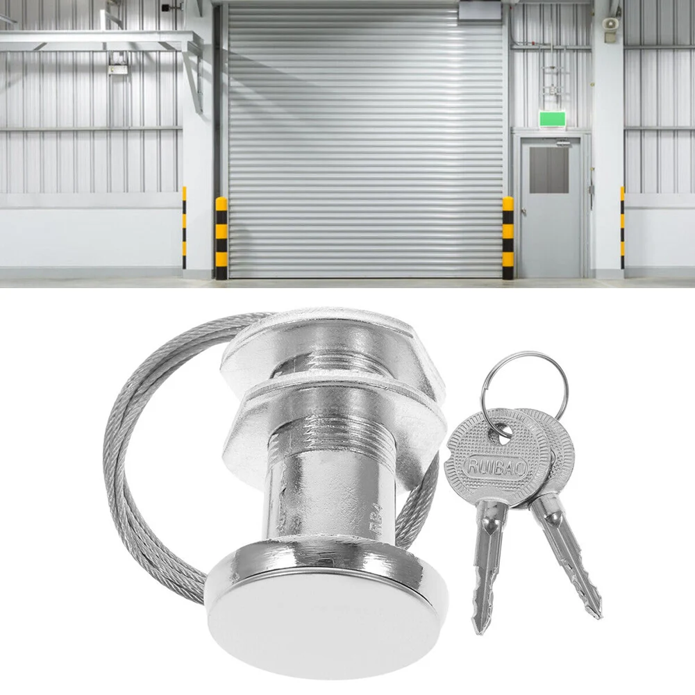

1Set Garage Door Quick Release Lock Steel Wire&metal No-Punching Lock For Household School Shopping Mall 2.16X2.16X1.57inches