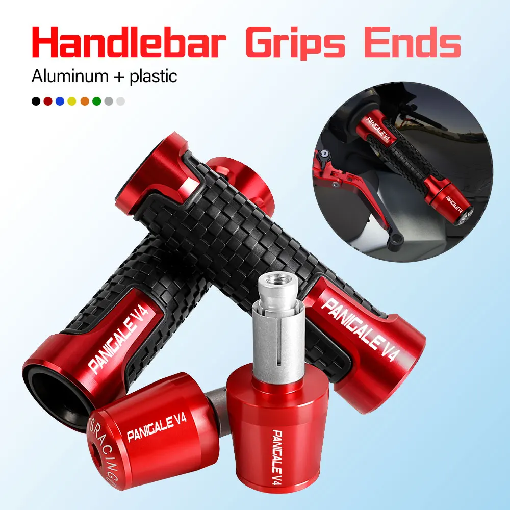 

7/8'' Anti-Slip Grip Hand Motorcycle Handlebar Handle Bar Grips End Plugs FOR DUCATI PANIGALE V4 2016 2017 2018 2019 2020 2021