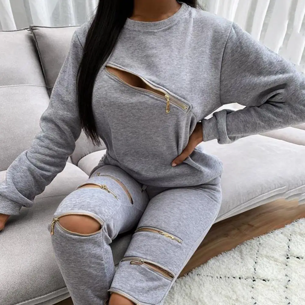 Orange Women Autumn Casual Two Piece Set Hooded Crop Tops Sporty Leggings Matching Stretchy Soft Skinny Fitness Slim Streetwear