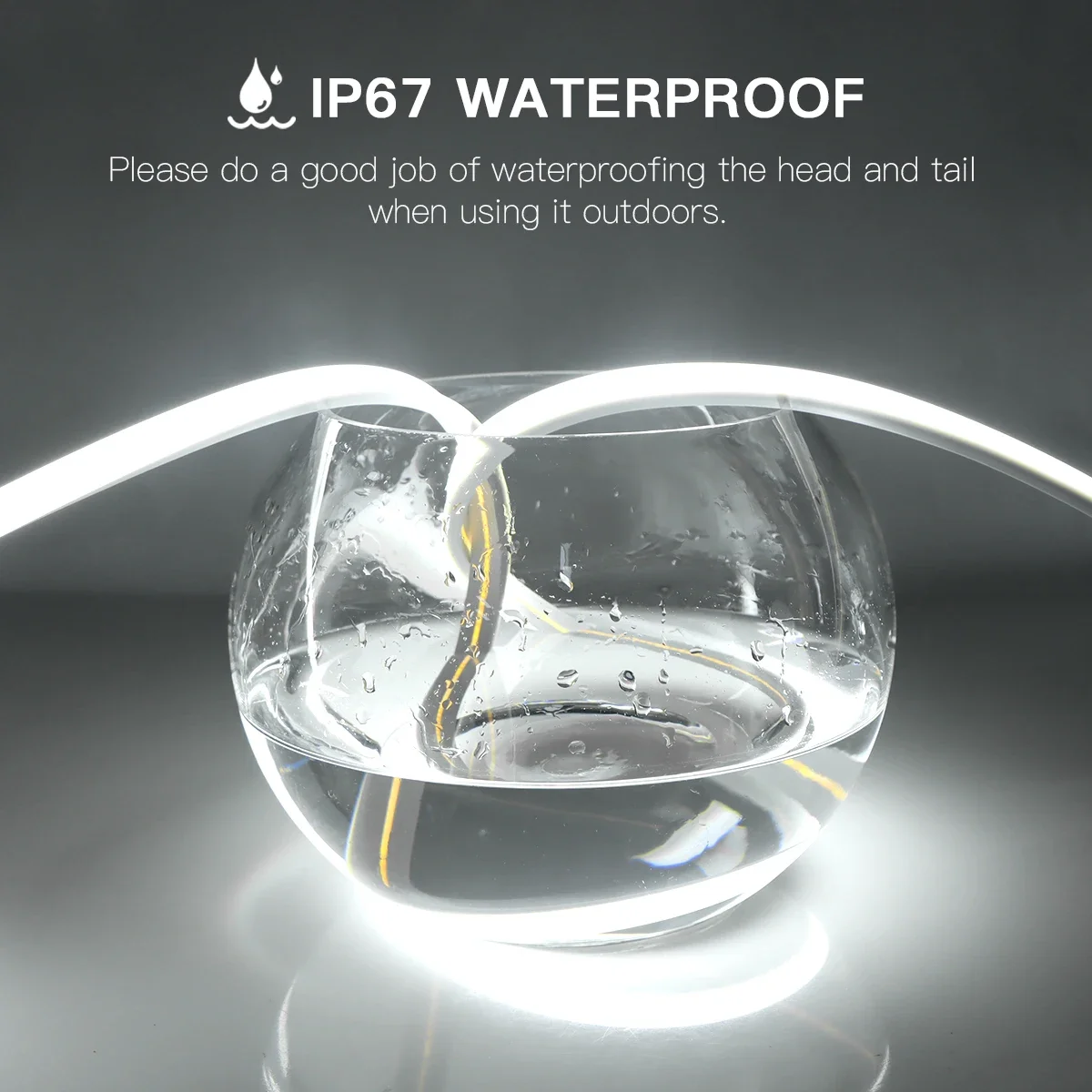 Dimmable Touch/Hand Sweep Switch COB Neon Strip Light 320LEDs/M USB 5V Waterproof For Kitchen Cabinet Makeup Mirror Backlight