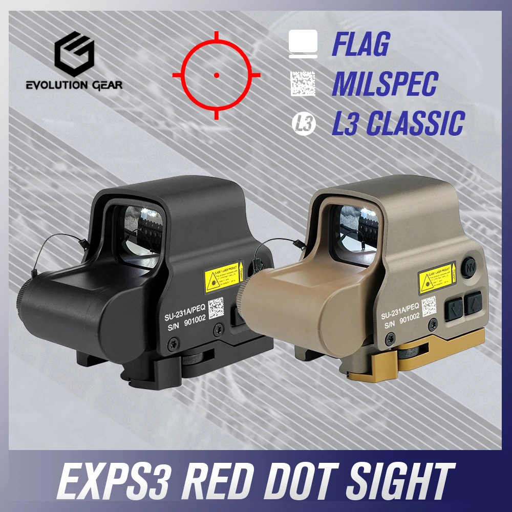 

EVOLUTION GEAR EXPS3 Gen2 II Holographic Red Dot Sight For Airsoft Hunting Optics Scope with Original Markings