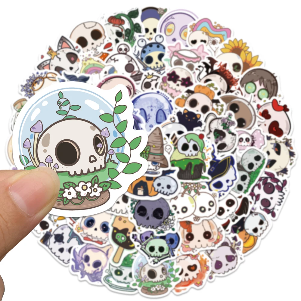 60pcs Halloween Skull Sticker - Sticker Luggage Decorative 评论和价格