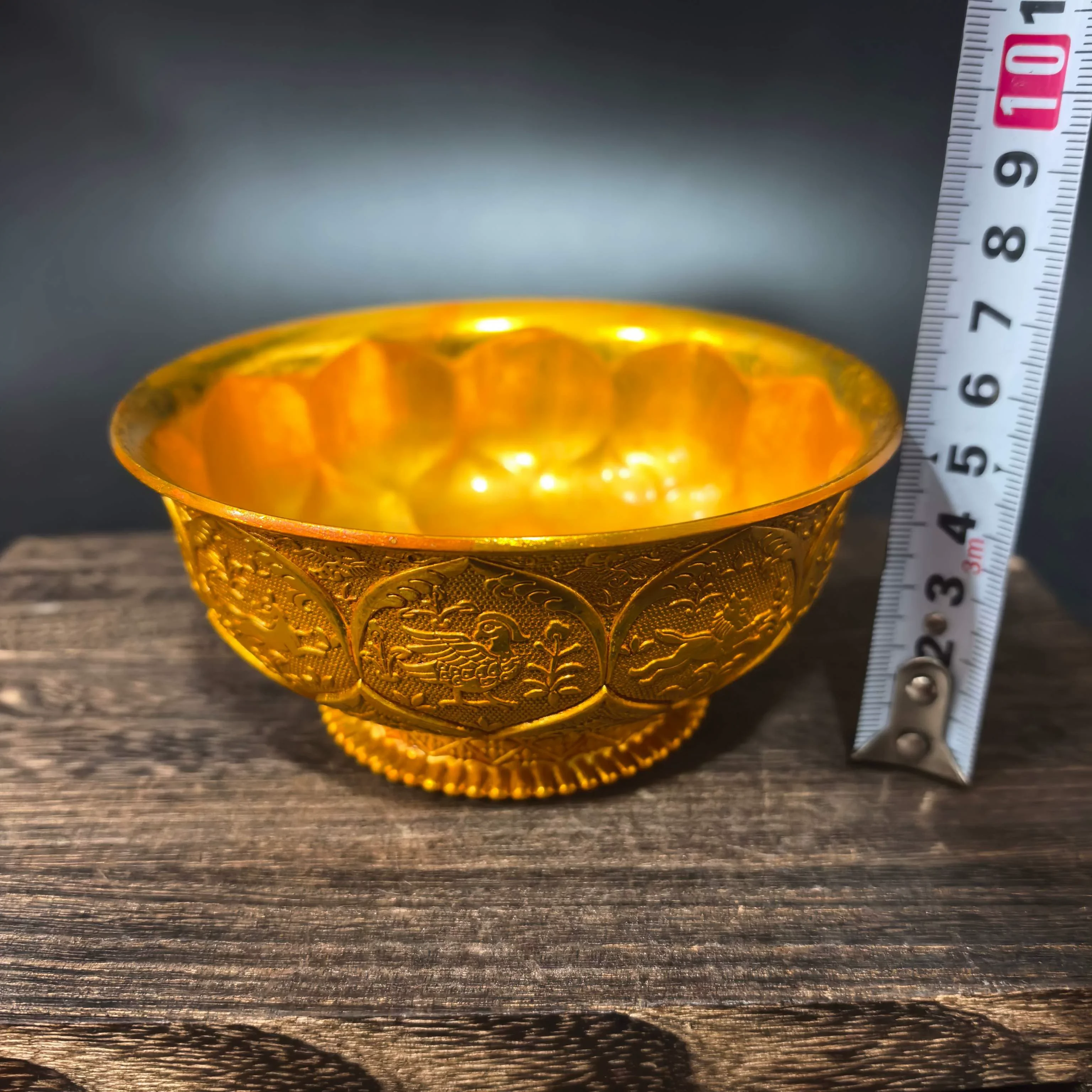 Exquisite Chinese Characteristic Golden Auspicious Dragon and Flowers longevity Designs Porcelain Bowl