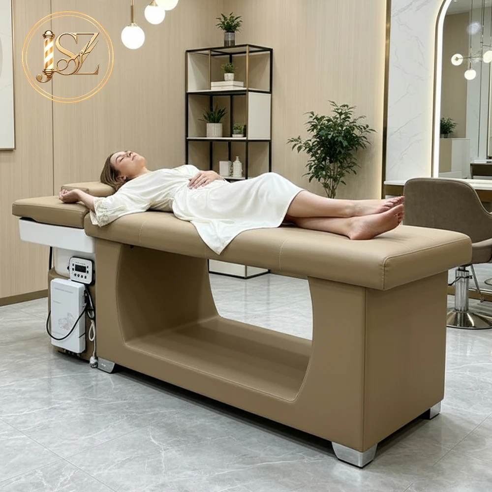 Japanese Head Spa Equipment Lay Down Hair Washing Bed Thai Massage Water Therapy Salon Bed