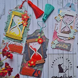 KLJUYP Cute Sandy Clock Metal Cutting Dies Stencils for DIY Scrapbooking Decorative Embossing DIY Paper Cards