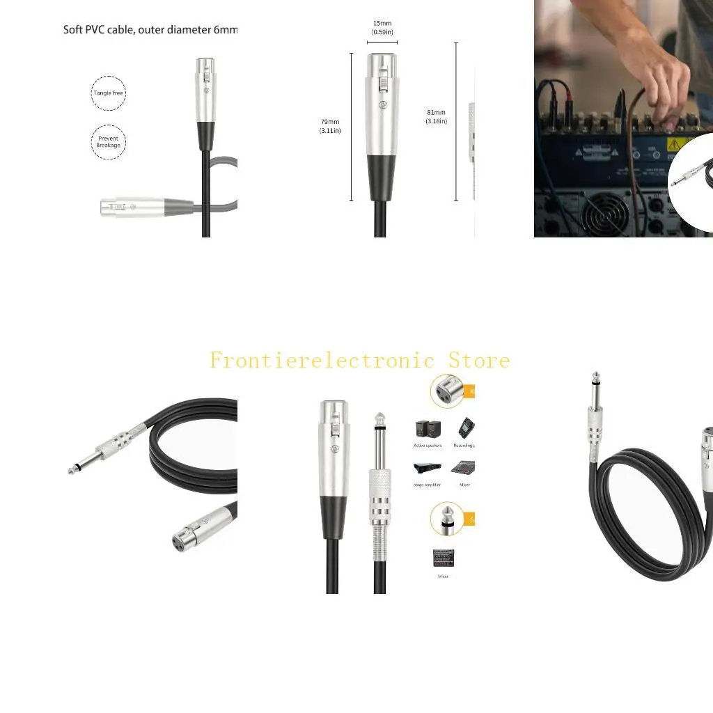 Cable micrófonos G8DB Studio XLRS a 1/4 "para grabar micrófonos dinámicos recubrimiento PVC Cable micrófono cable