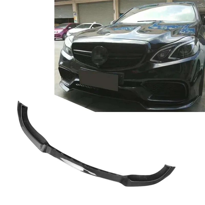 

For Mercedes Benz W212 E63 LCI 2014-2016 B Style Real Carbon Fiber Front Bumper Lip Body Kit