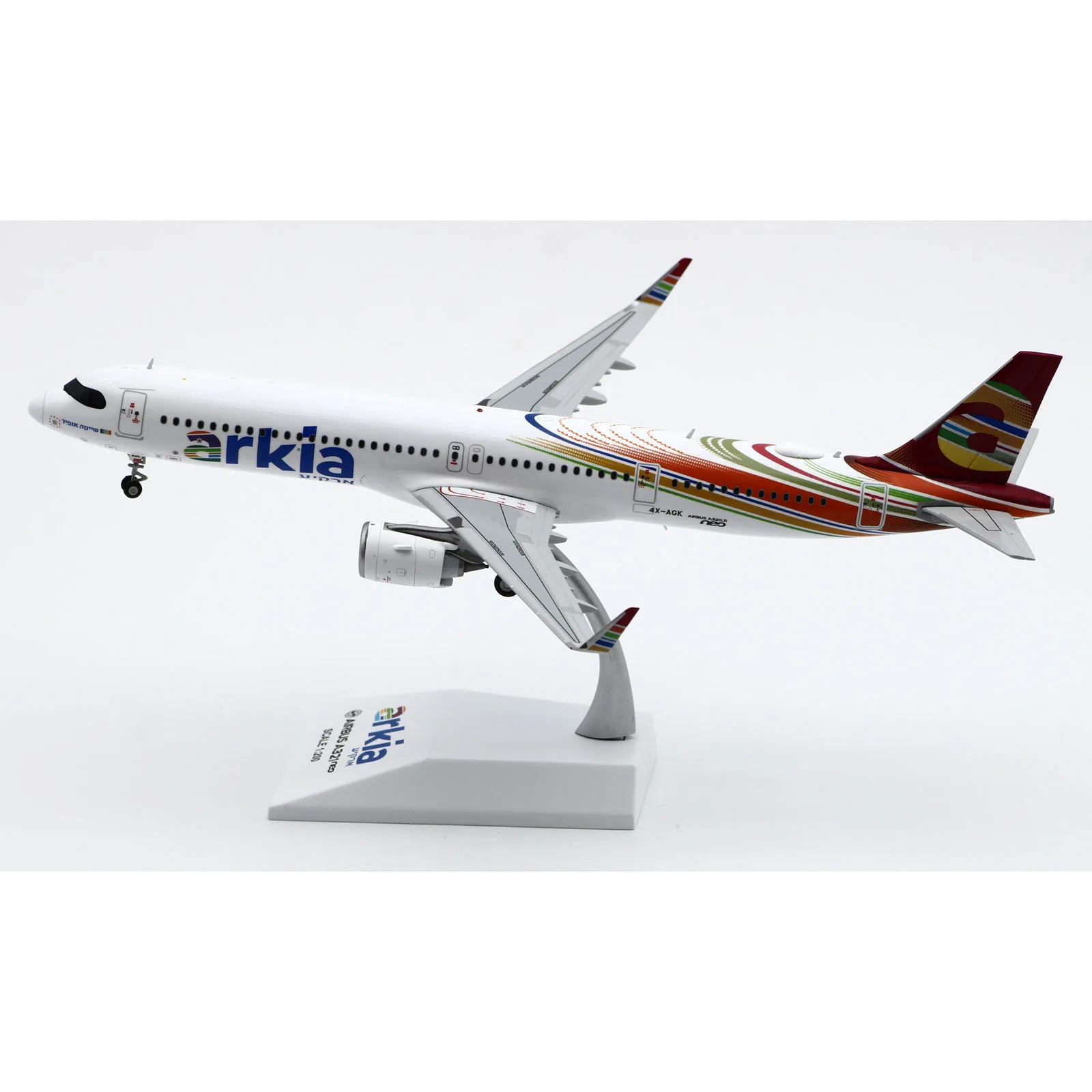 

XX20041 Alloy Collectible Plane Gift JC Wings 1:200 Arkia Israeli Airline Airbus 321NEO Diecast Aircraft JetModel 4X-AGK